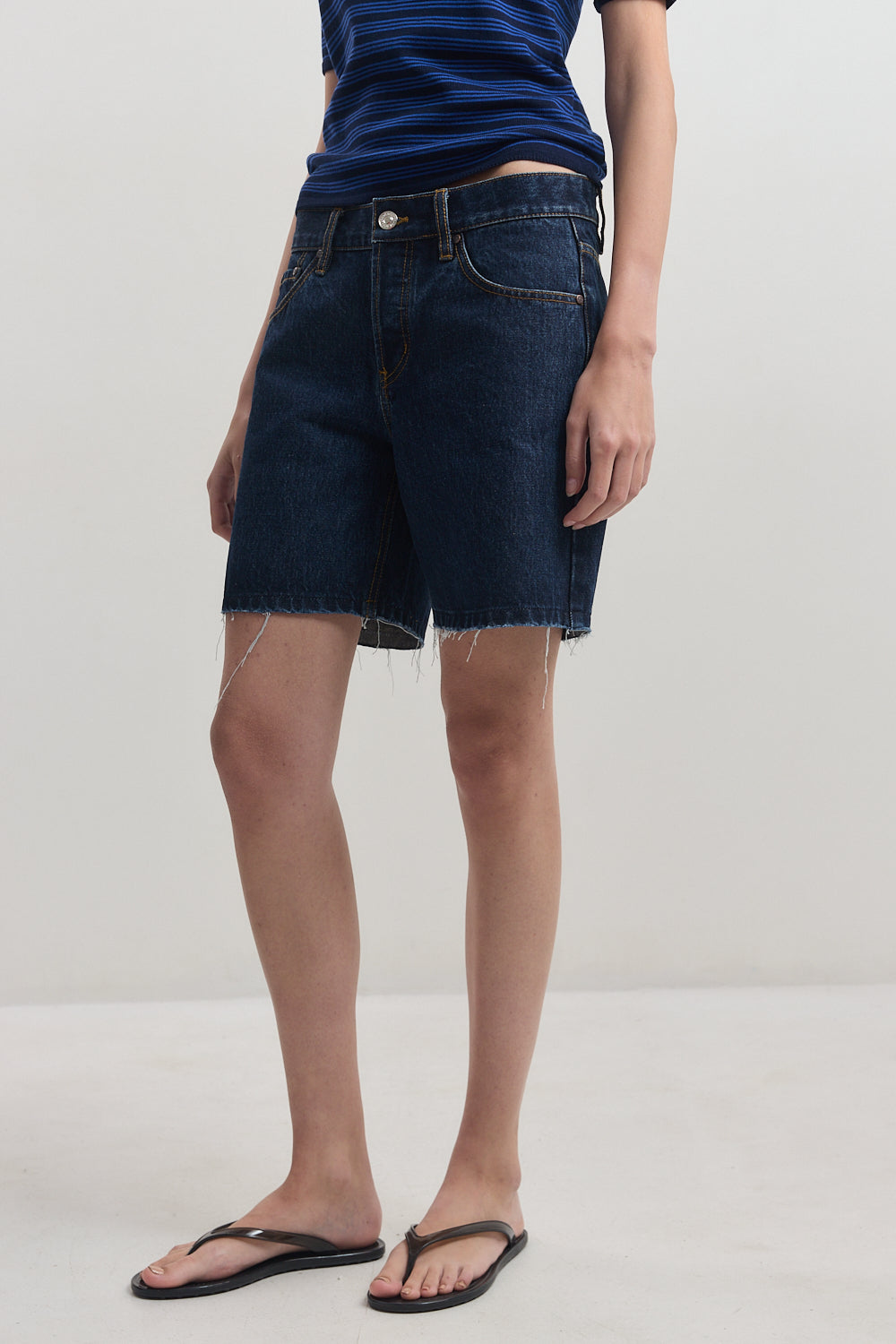 Low Rise Denim Shorts