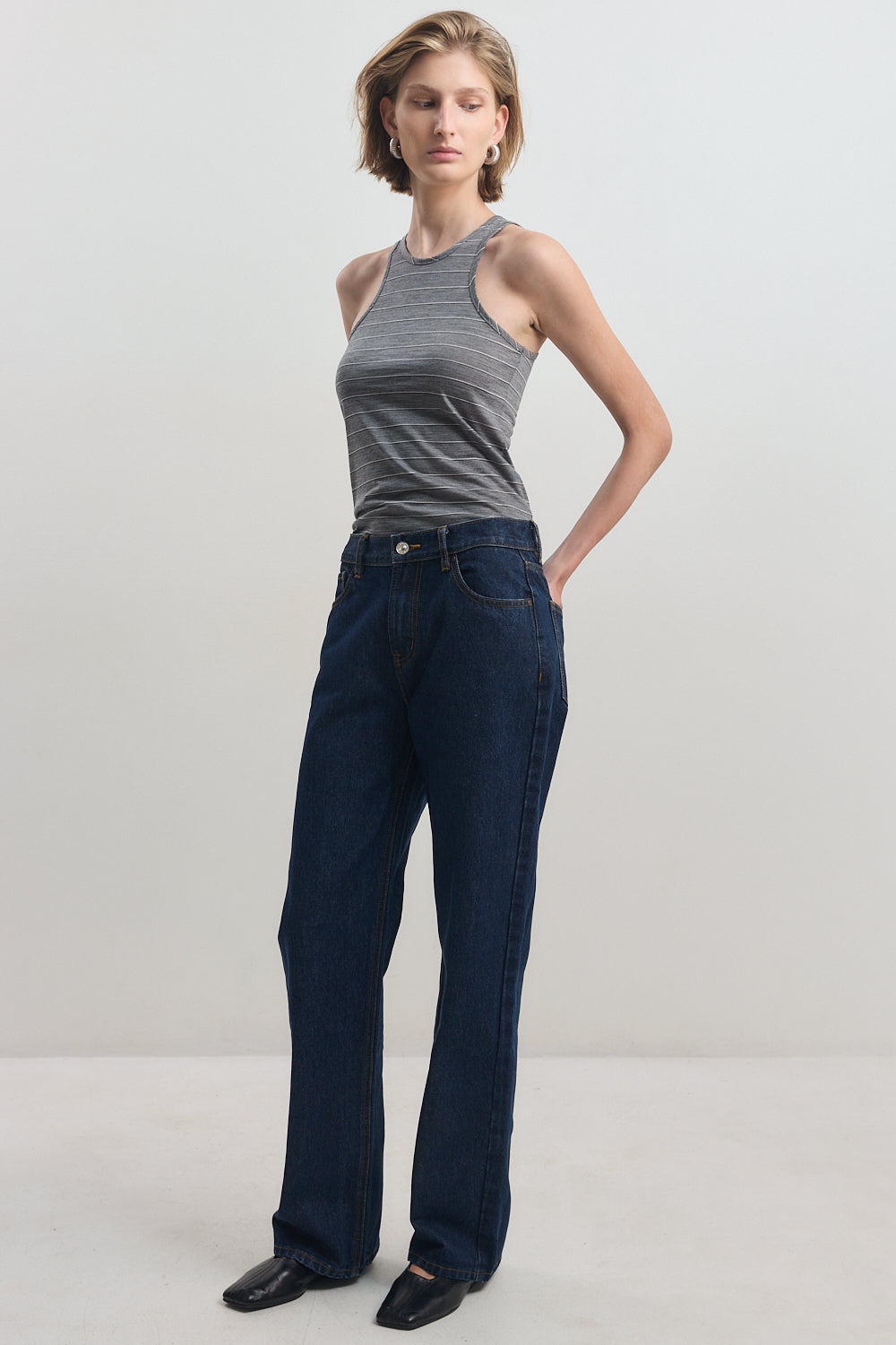 No.11| Mid Rise Full Length Baggy Denim
