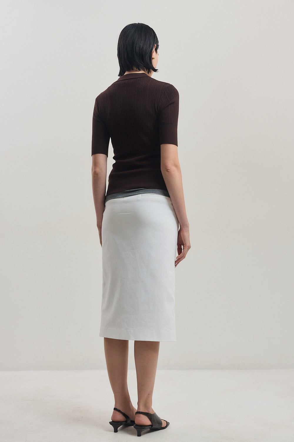 Mid Sleeve Polo Top