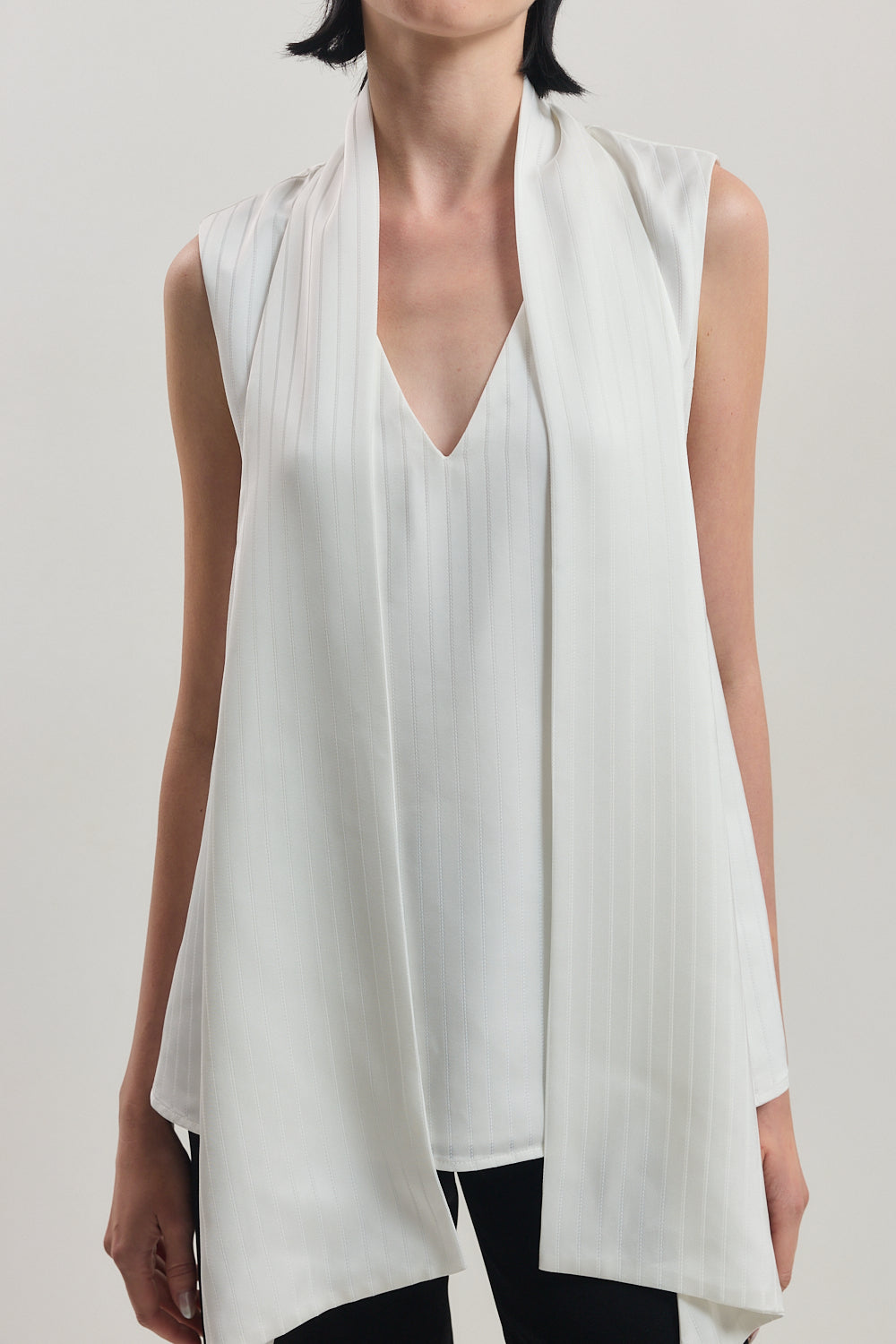 V Neck Scarf Top