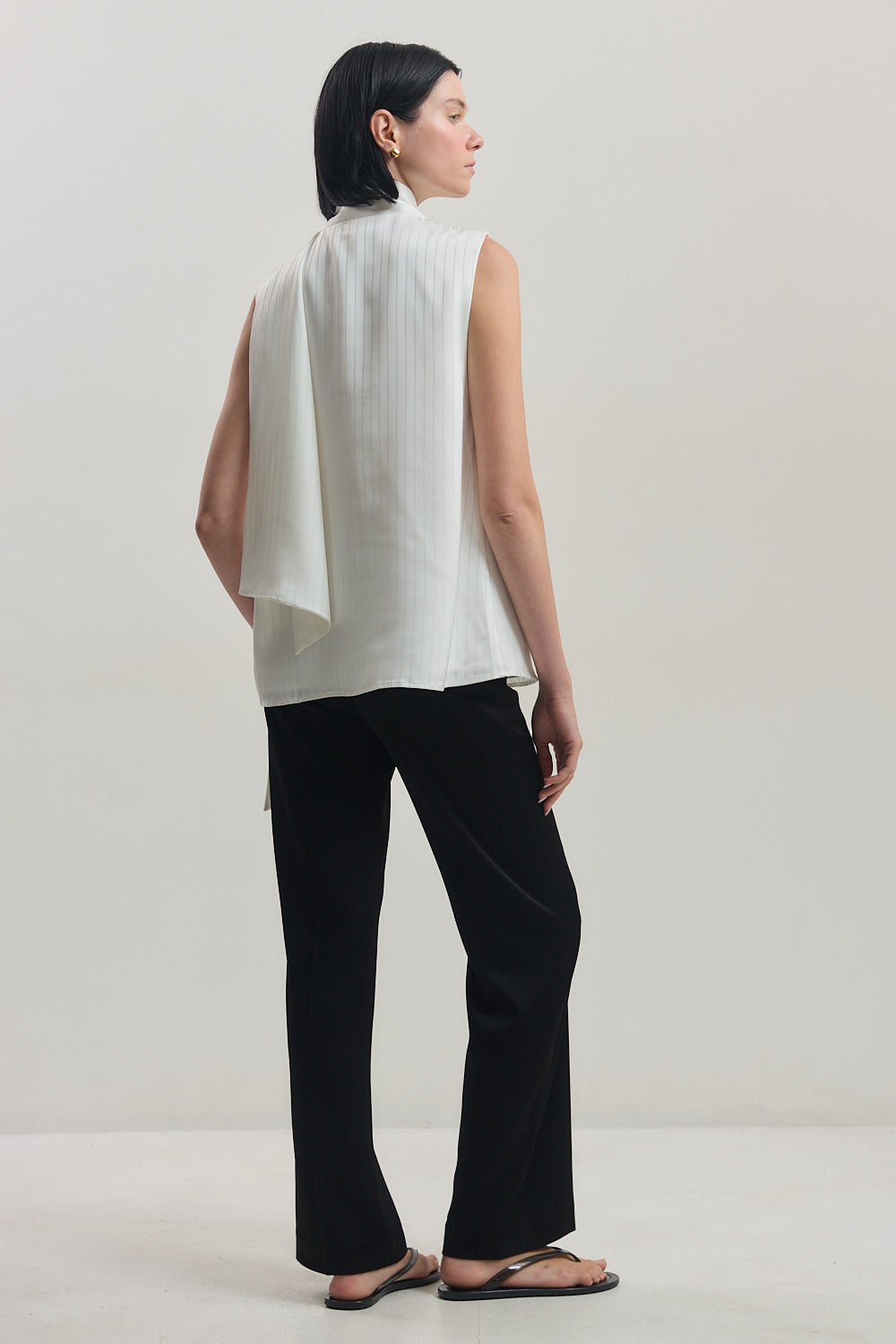 V Neck Scarf Top