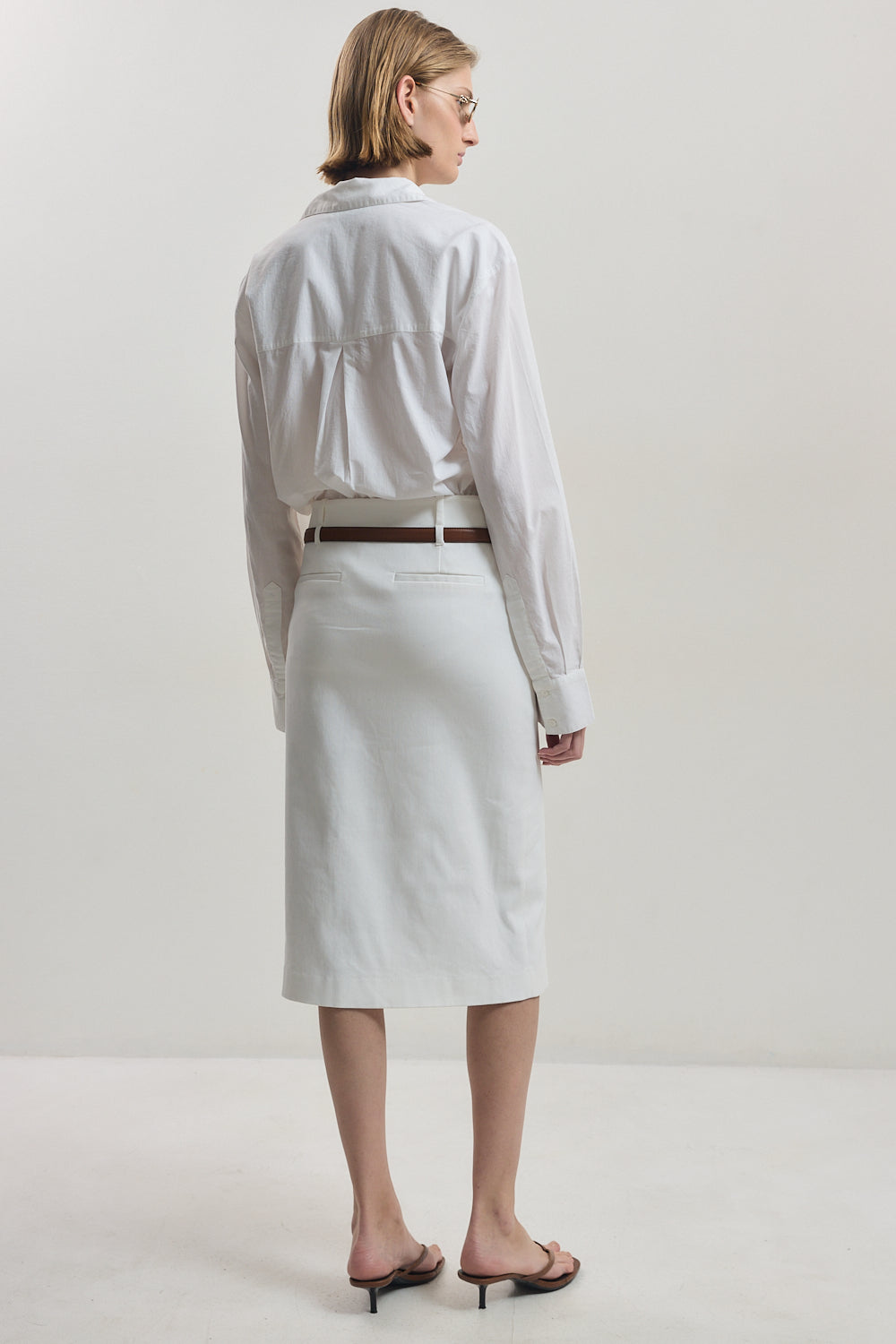 Cotton Midi Skirt