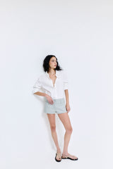 Striped Drill Shorts