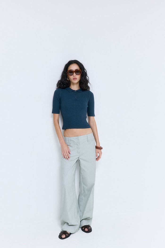 Striped Drill Pants