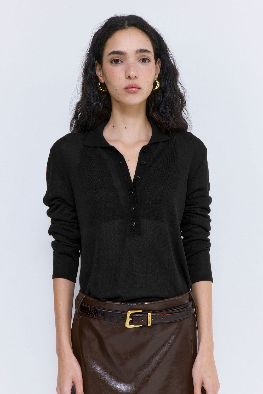 Sheer Polo Tee