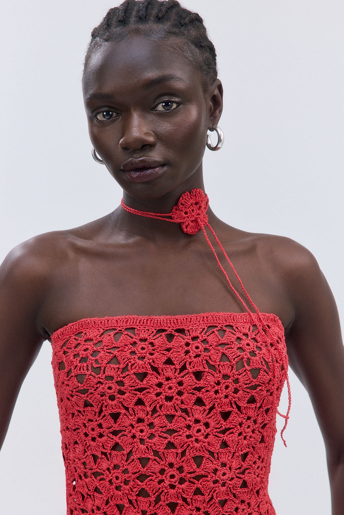 Flower Crochet Scarf