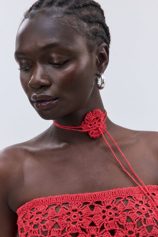 Flower Crochet Scarf