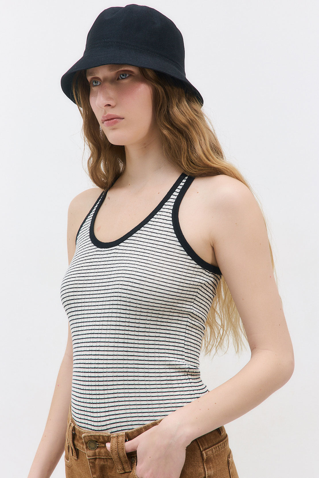 Ribbed Striped Tank Top