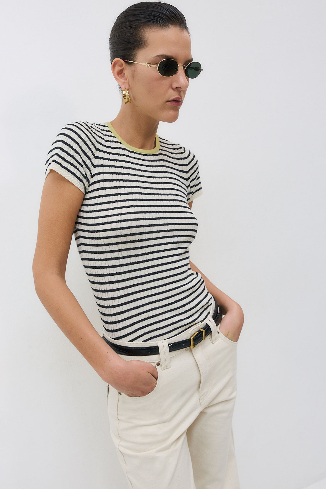 Ribbed Striped Top
