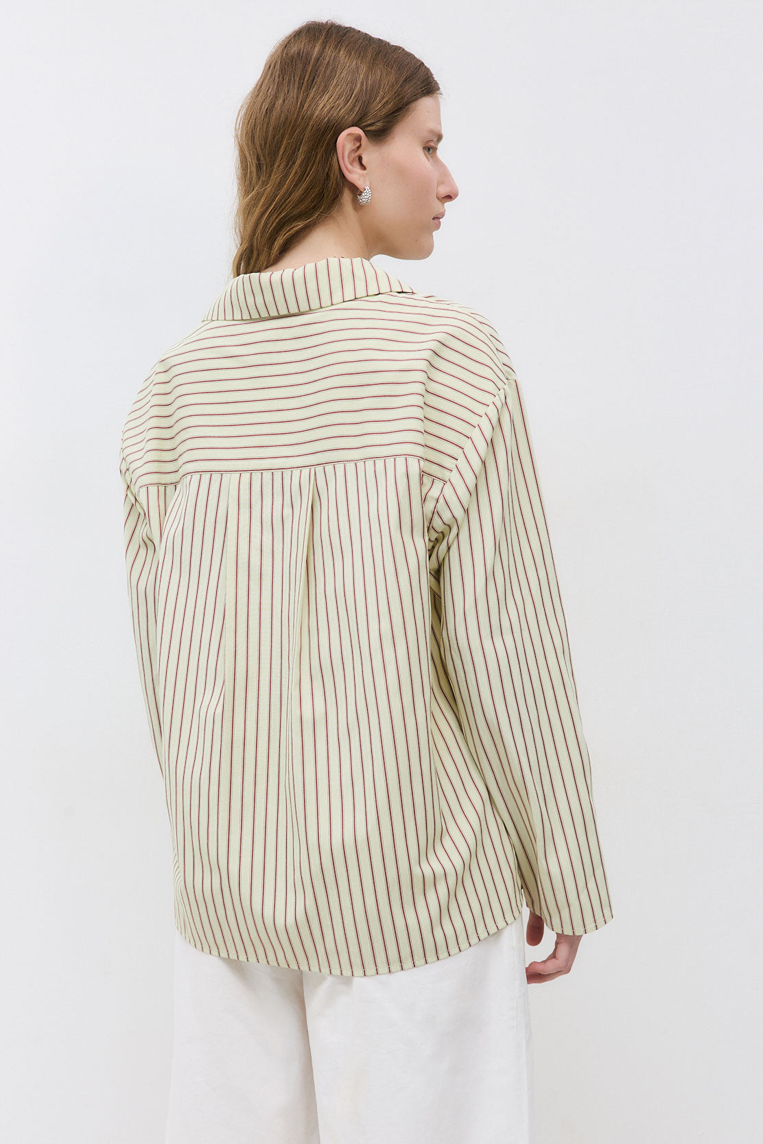 Open Collar Poplin Shirt