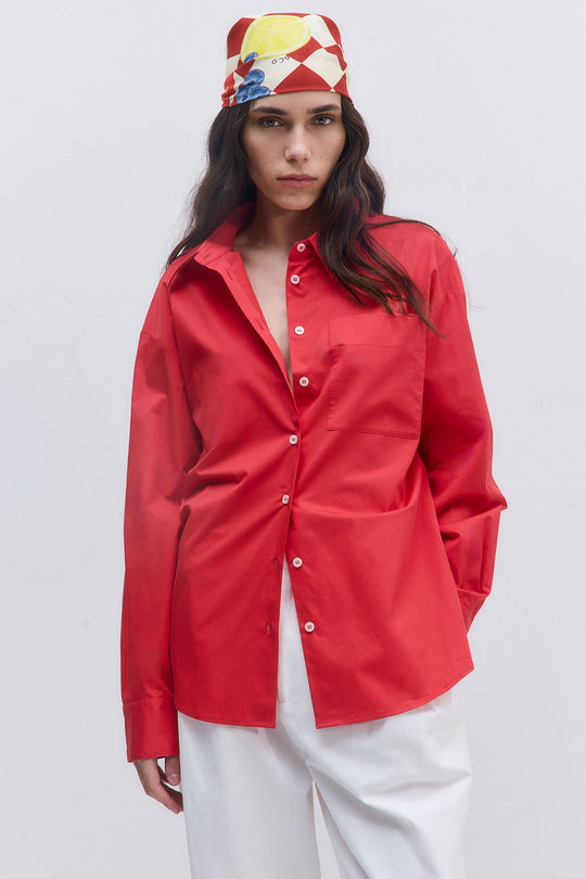 Oversized Poplin Button Down