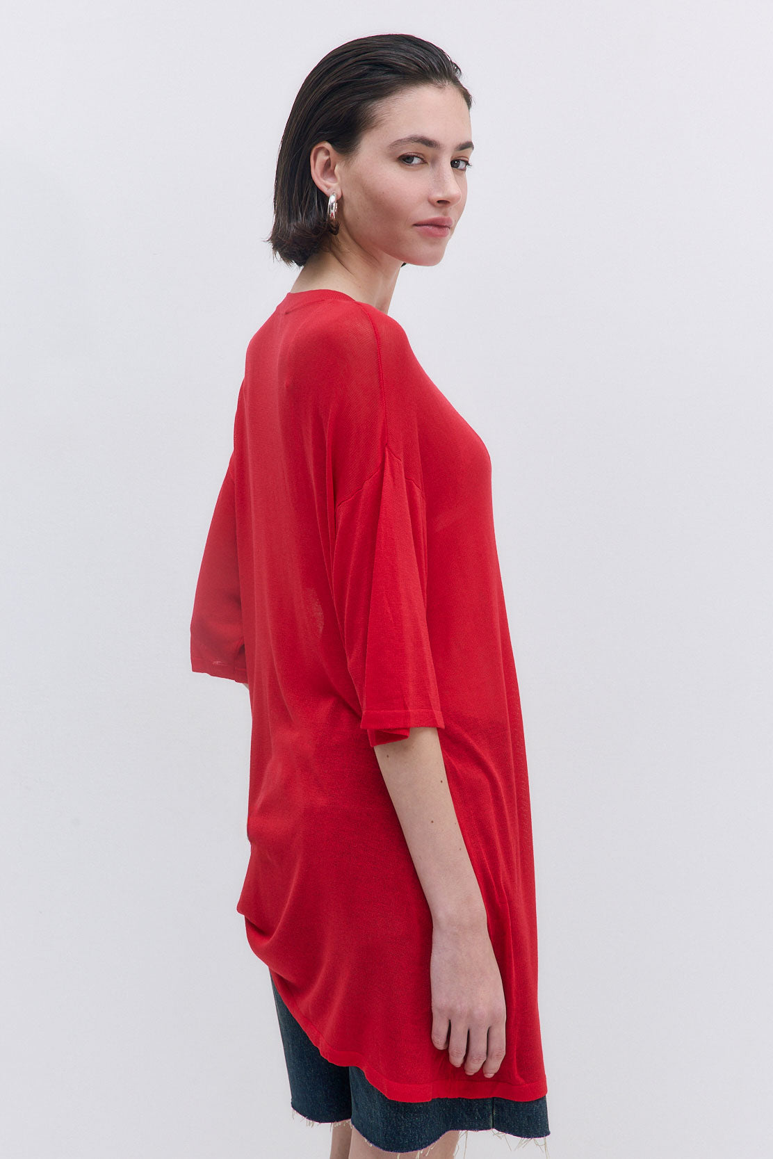 Semi Sheer Oversized Top