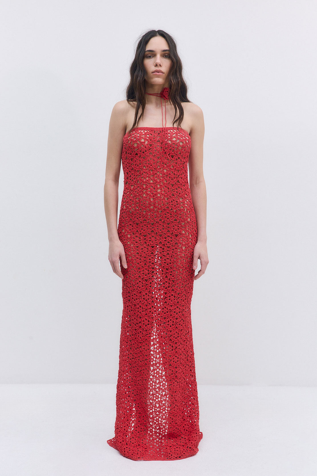 Flower Crochet Maxi Dress