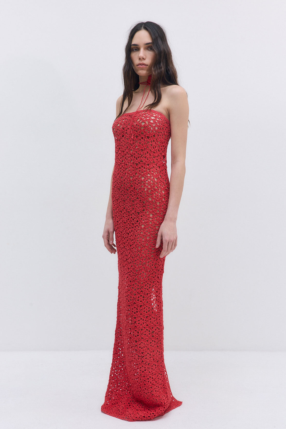 Flower Crochet Maxi Dress