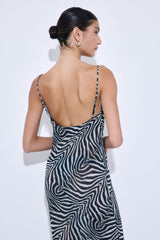 Semi Sheer Draped Maxi Dress