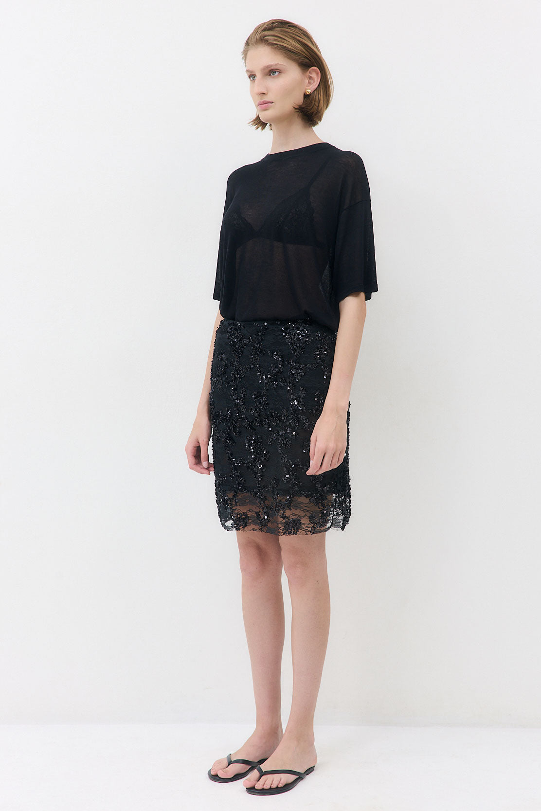 Sequin Midi Skirt