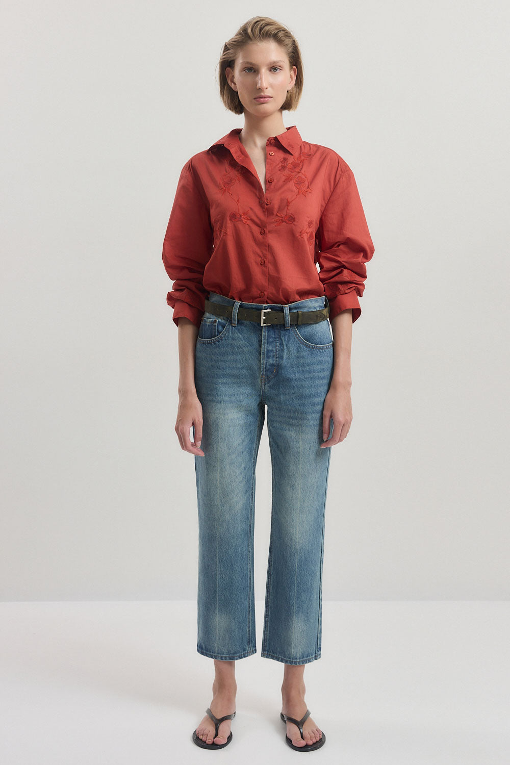 No.25| Mid Rise Slim Cropped Denim