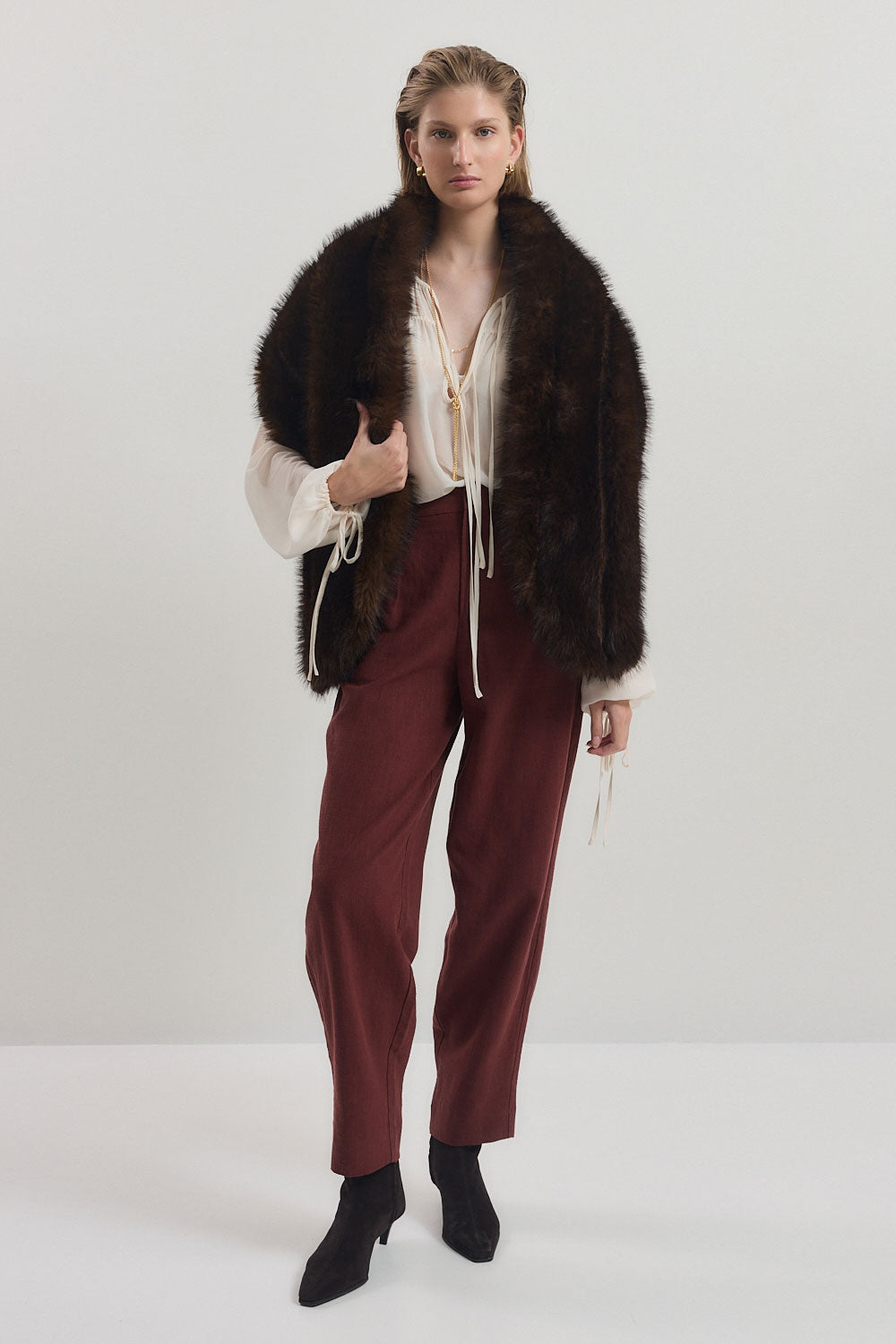 Mid Waist Barrel Pants