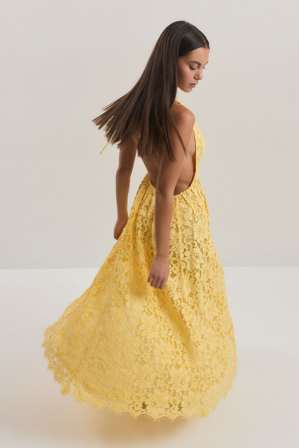 Deep V Lace Dress