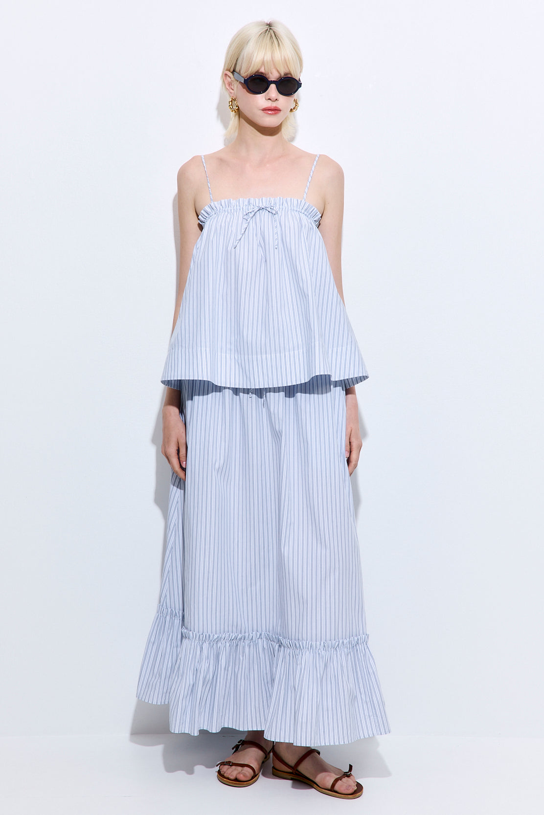 Ruffled Poplin Maxi Skirt – Dé Rococo