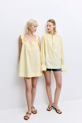 Ruffled Poplin Blouse