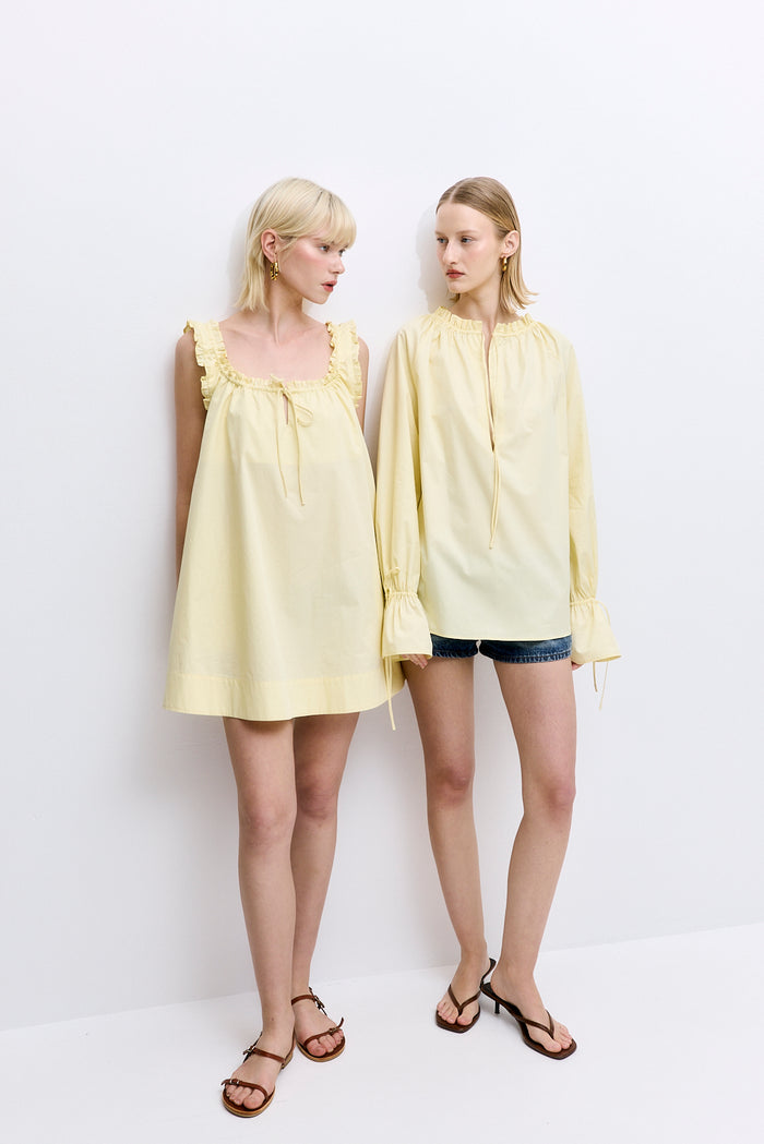 Ruffled Poplin Blouse
