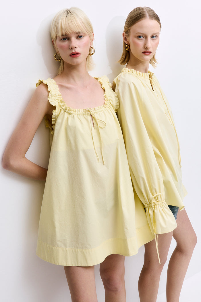 Ruffled Poplin Blouse