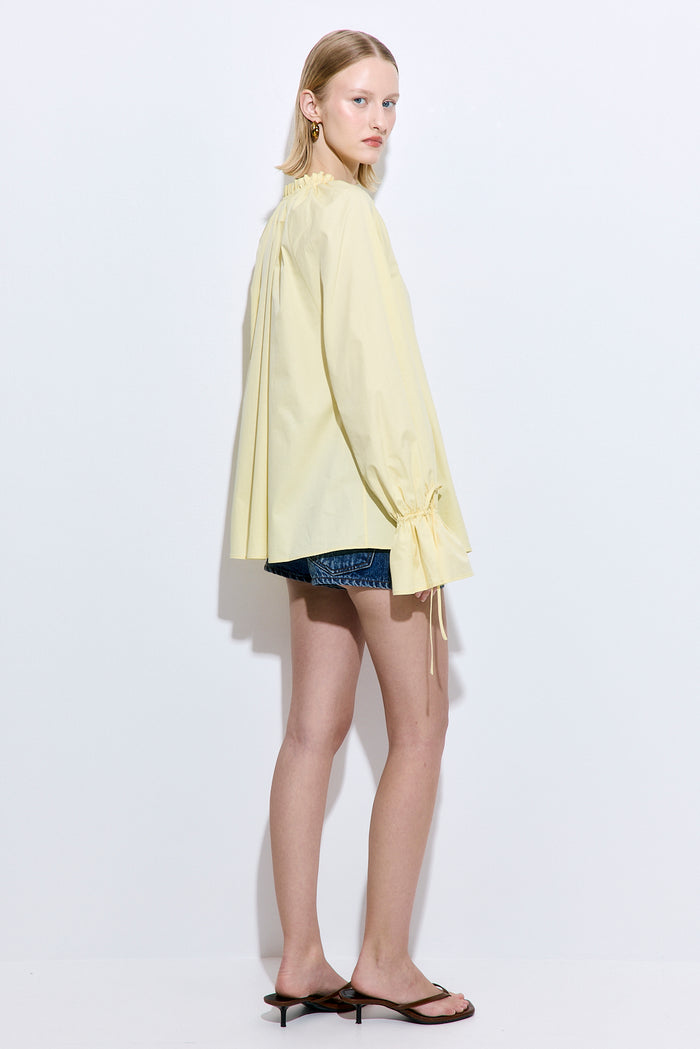 Ruffled Poplin Blouse