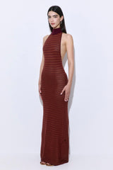 Crochet Turtle Neck  Maxi Dress