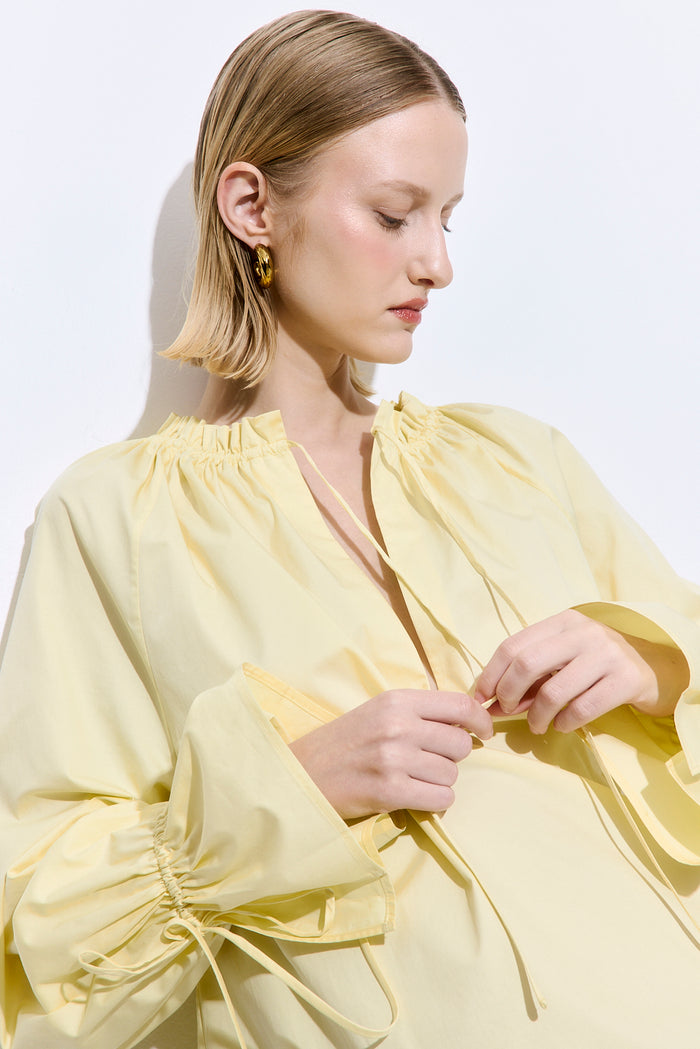 Ruffled Poplin Blouse
