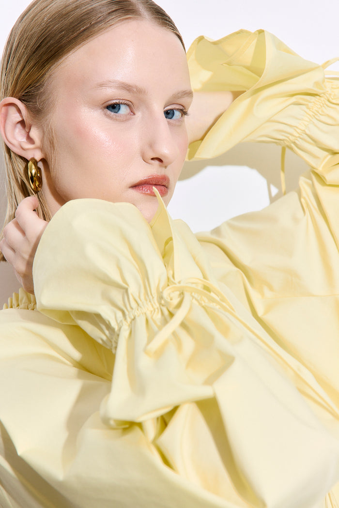 Ruffled Poplin Blouse