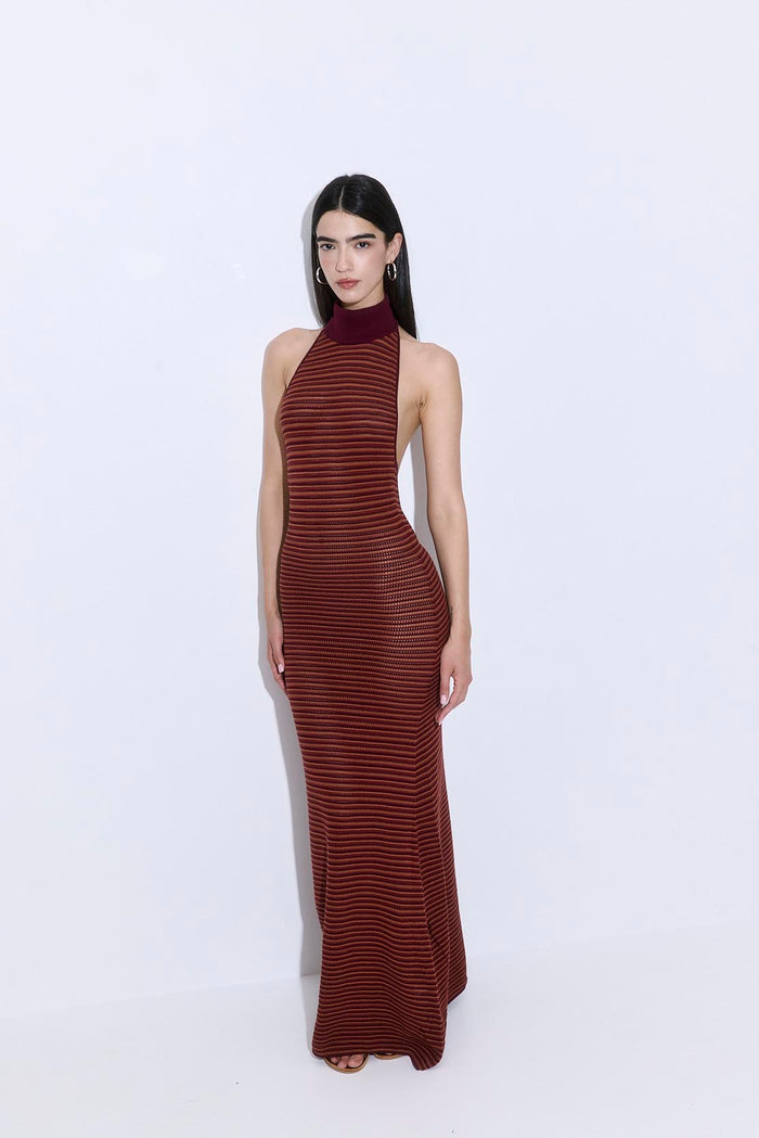 Crochet Turtle Neck  Maxi Dress