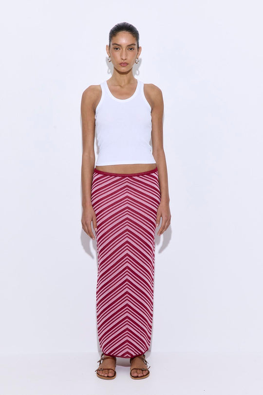 Pattern Knitted Maxi Skirt