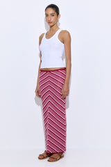 Pattern Knitted Maxi Skirt
