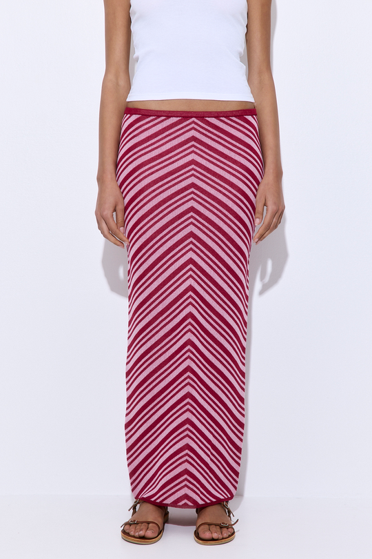 Pattern Knitted Maxi Skirt