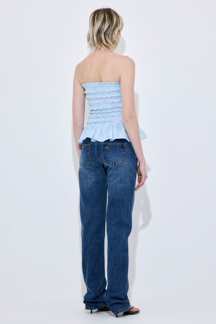 Strapless Shirred Top