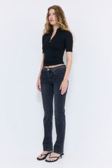 Mid Sleeved Zipper Knit