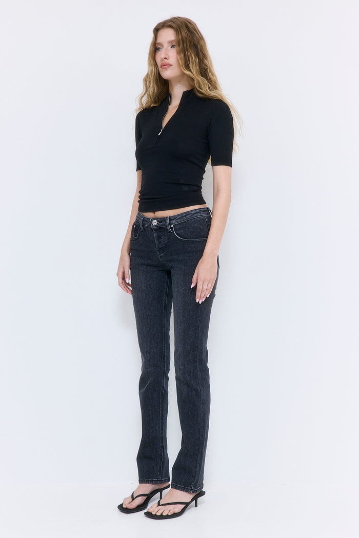 Mid Sleeved Zipper Knit