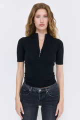 Mid Sleeved Zipper Knit