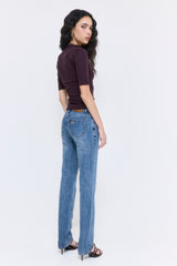 Mid Sleeved Zipper Knit