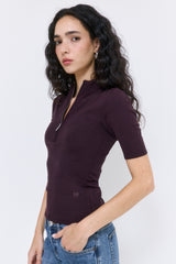 Mid Sleeved Zipper Knit