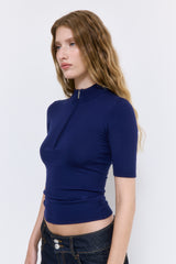 Mid Sleeved Zipper Knit