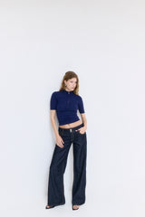Mid Sleeved Zipper Knit