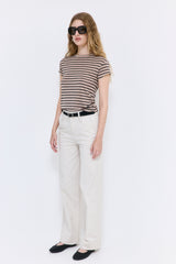 Striped Cup Sleeve Tee