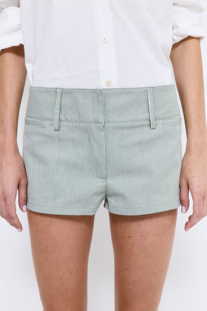 Striped Drill Shorts
