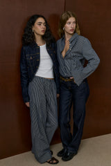 Mid Rise Poplin Pants