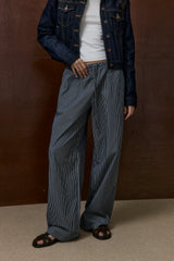 Mid Rise Poplin Pants