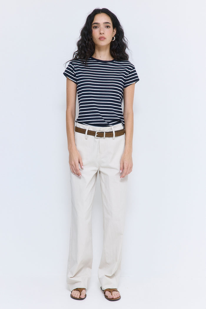 High Rise Relaxed Cotton Pants