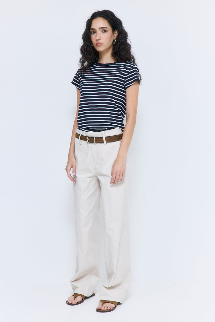 High Rise Relaxed Cotton Pants