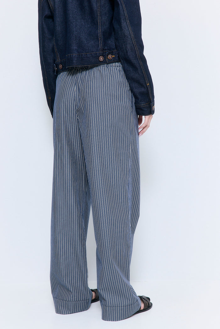 Mid Rise Poplin Pants